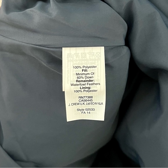 NWT J. Crew Navy Blue White Buffalo Plaid Check Puffer Vest $128 XS - Picture 4 of 4